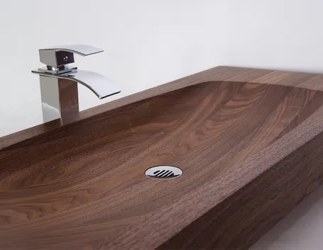 Lavabo da appoggio in legno