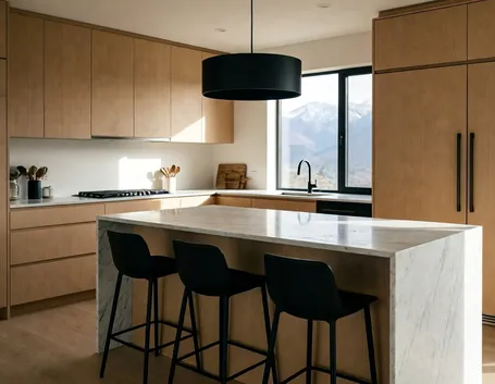 Cucina senza maniglie moderna