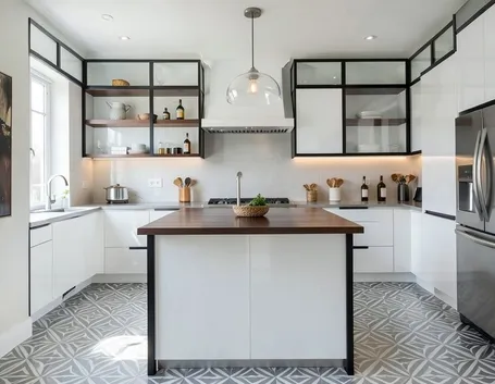 Cucina di design in acciaio inox