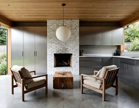 Progetto di ristrutturazione per cucina e zona living