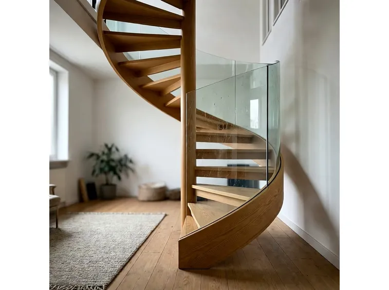 Scala elicoidale in legno moderna