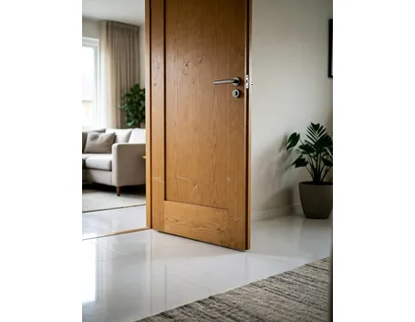 Porta in legno dalle linee semplici