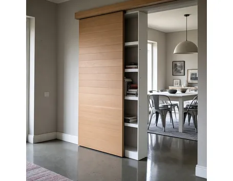 Porta scorrevole a scomparsa in legno