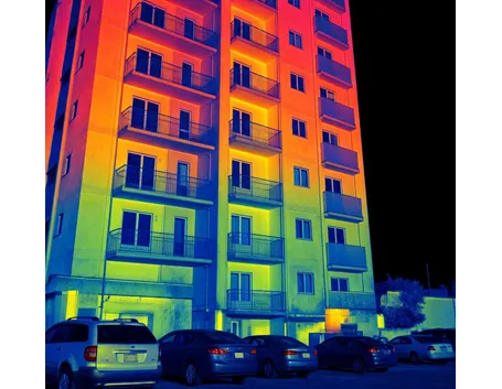 Termografia di un palazzo
