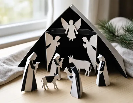 Un presepe di cartoncino
