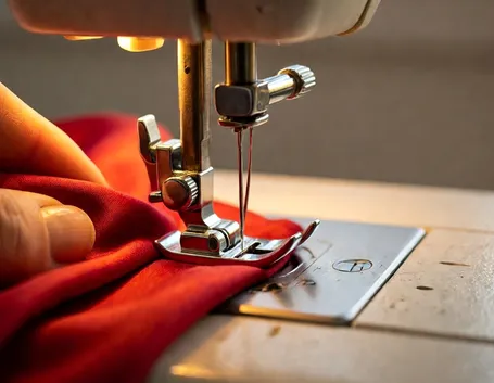 Riparazione con una macchina da cucire