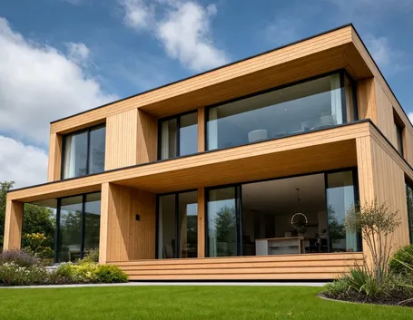 Casa con veranda in legno