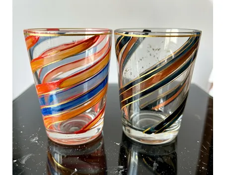 Bicchieri decorati a mano