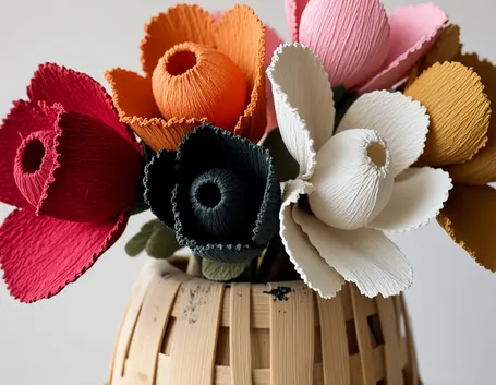fiori di carta colorati