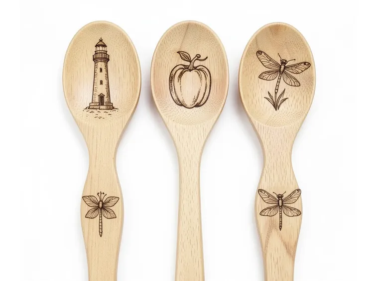 Utensili da cucina incisi