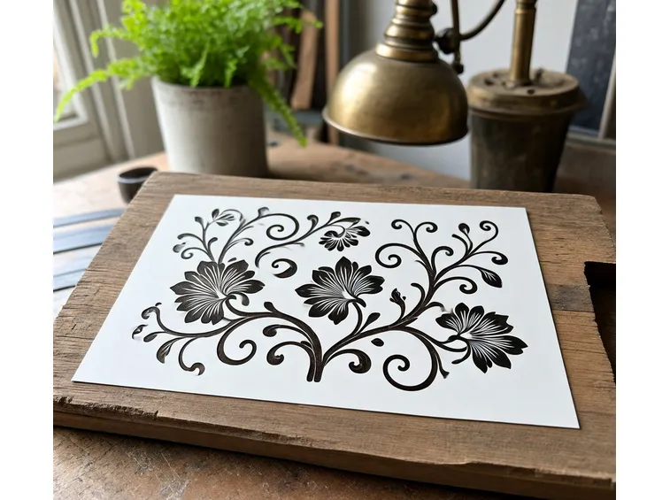 Esempio di stencil per pirografia