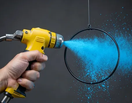 Pistola per verniciatura a polvere