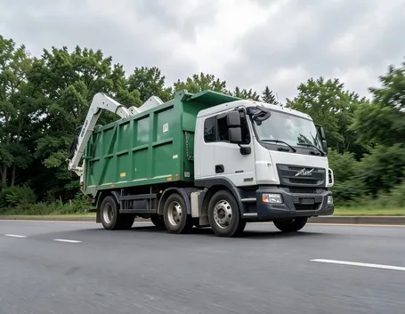 Camion adibito alla raccolta dei rifiuti