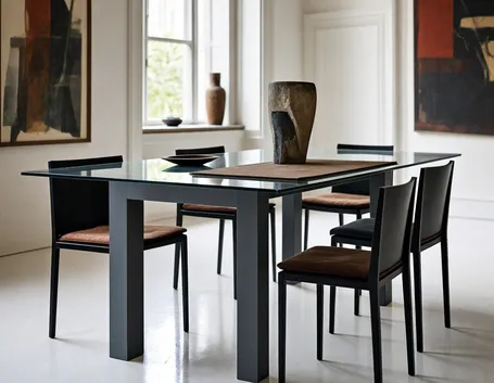 Elegante tavolo in vetro