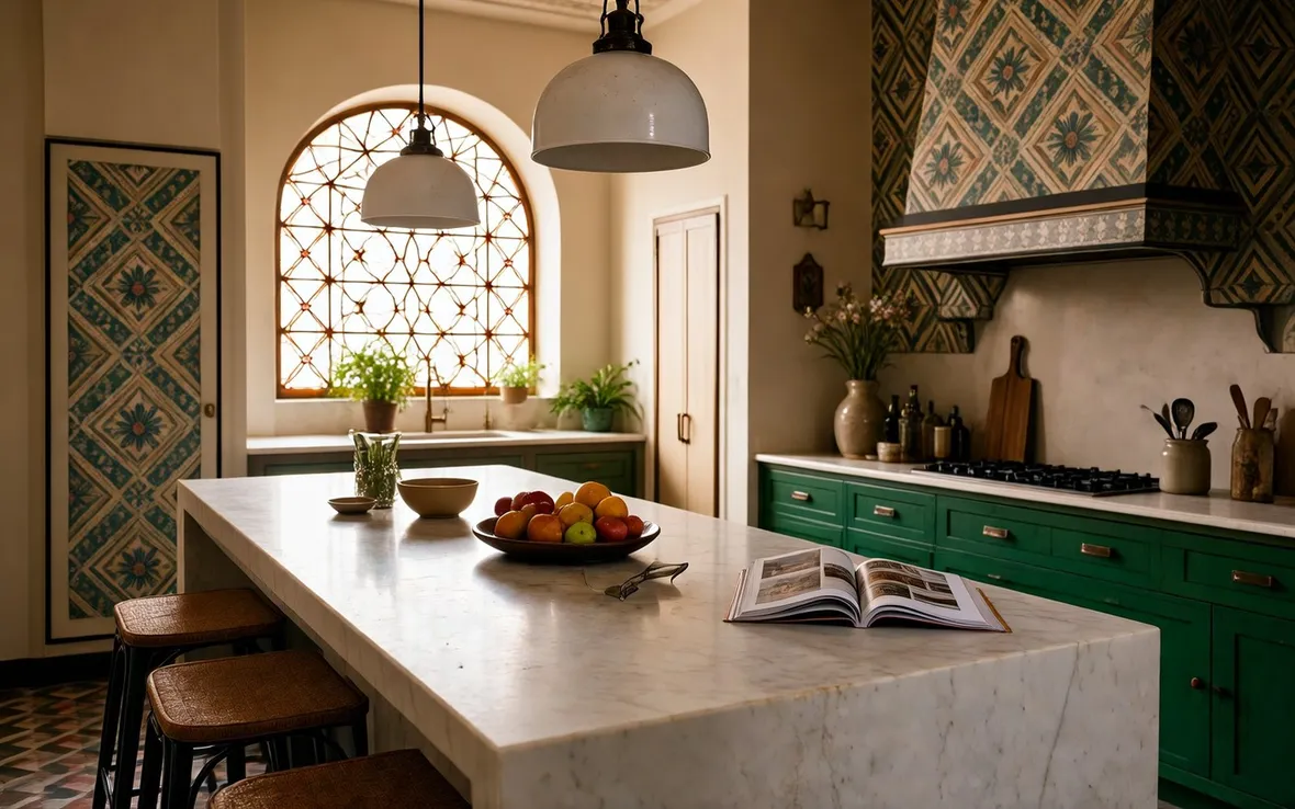 Finestra con vetrata decorata