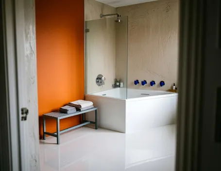 Vetro vasca da bagno in stile minimal