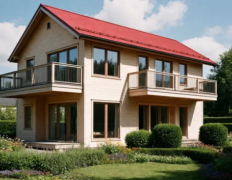 Casa in legno su due livelli