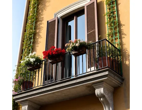 Esempio di balcone fiorito