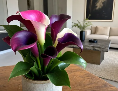 Esemplari colorati di calla