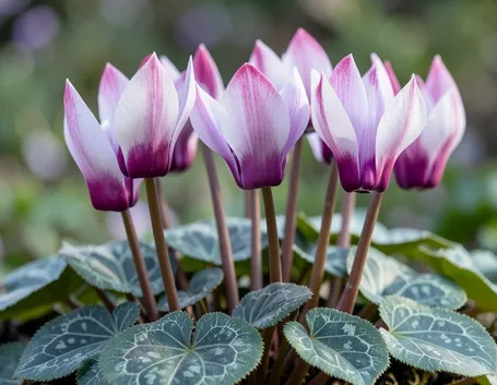 Esemplare di fiore di ciclamino