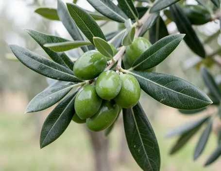 Olive verdi pronte per la raccolta