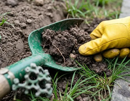 Preparazione del terreno per seminare il prato