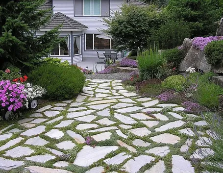 Vialetto in pietra da giardino