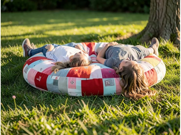esempio di cuscini da pavimento da giardino