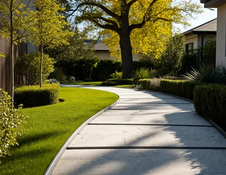 Vialetto giardino con piante