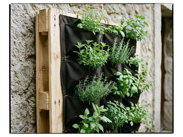 Erbe aromatiche coltivate in verticale