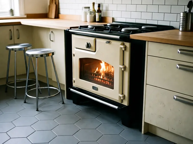 Termocucina legna accesa