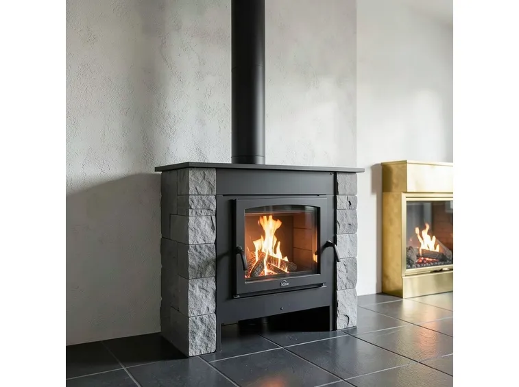 Elegante stufa ad accumulo