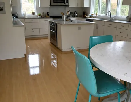 Cucina con pavimento pvc