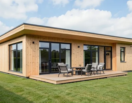 Casa con pareti prefabbricate in legno