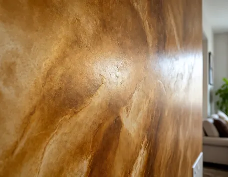 Parete rifinita a stucco veneziano