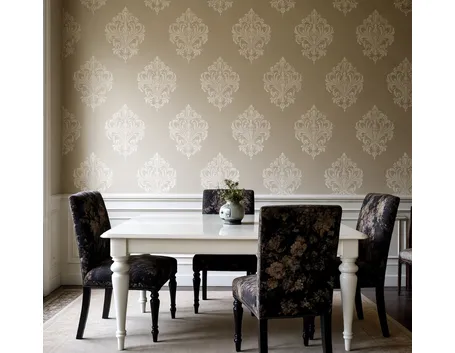Stencil per pareti con effetto damascato