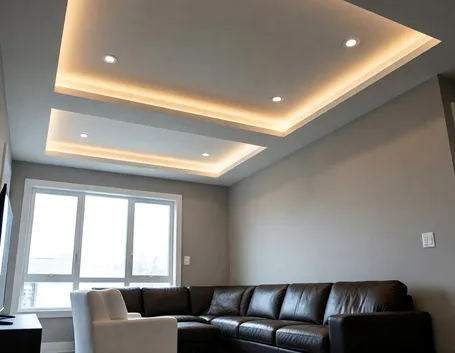 Controsoffitto in cartongesso a più livelli
