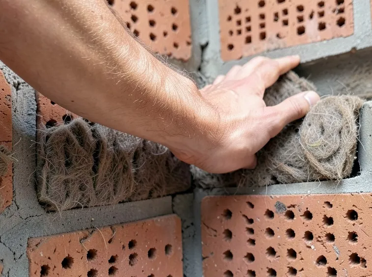 Applicazione del materiale isolante