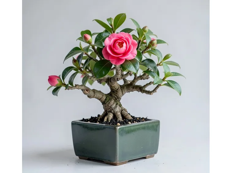 Esemplare di bonsai camelia