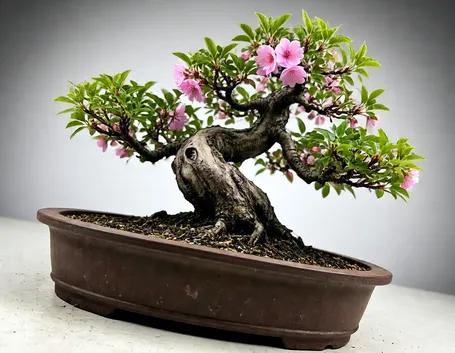 Bonsai ciliegio in fioritura