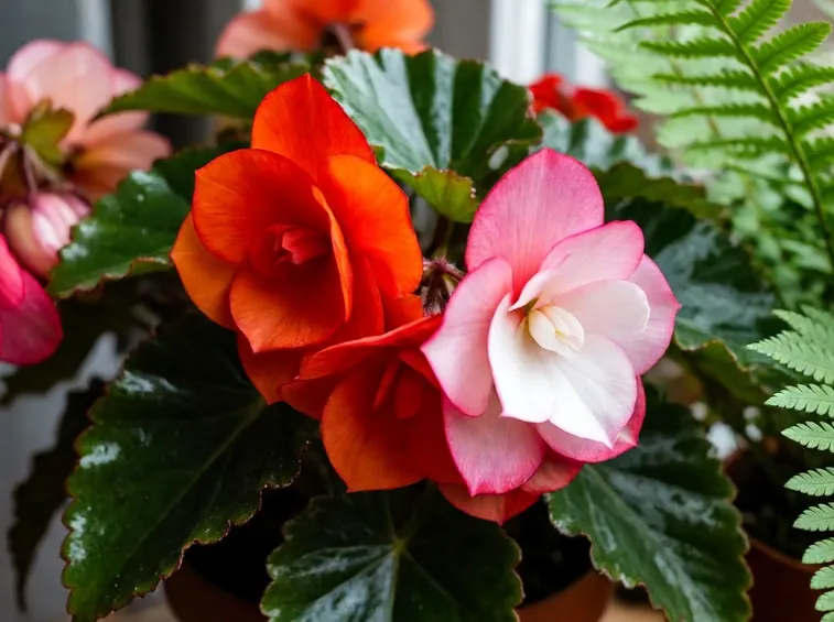 Fiori colorati di Begonia