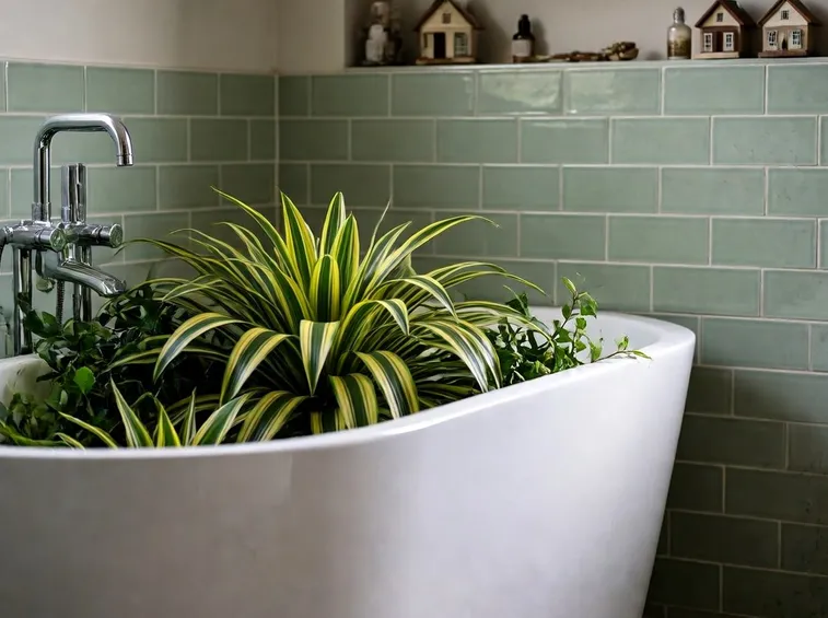 Vasca bagno piante