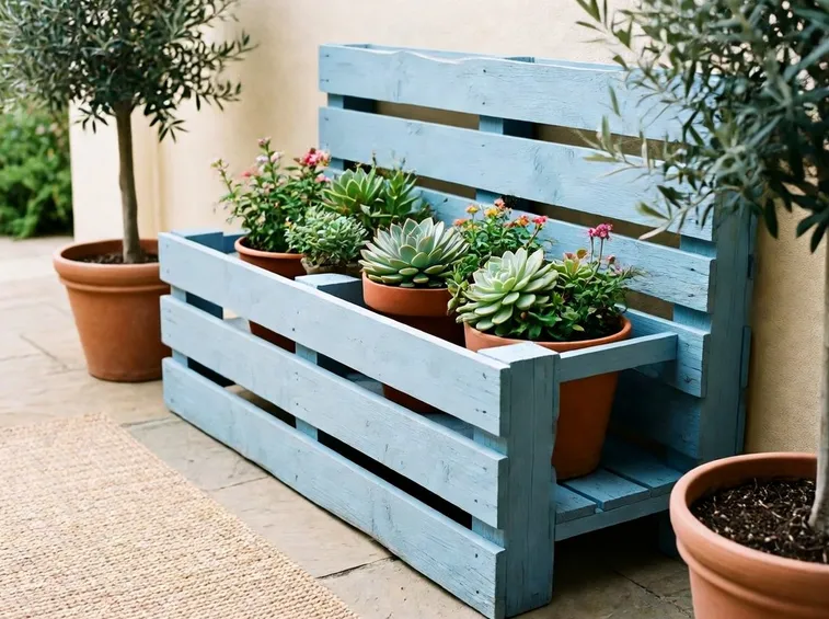 Fioriere con i pallet