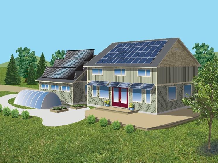 Edifici con pannelli fotovoltaici